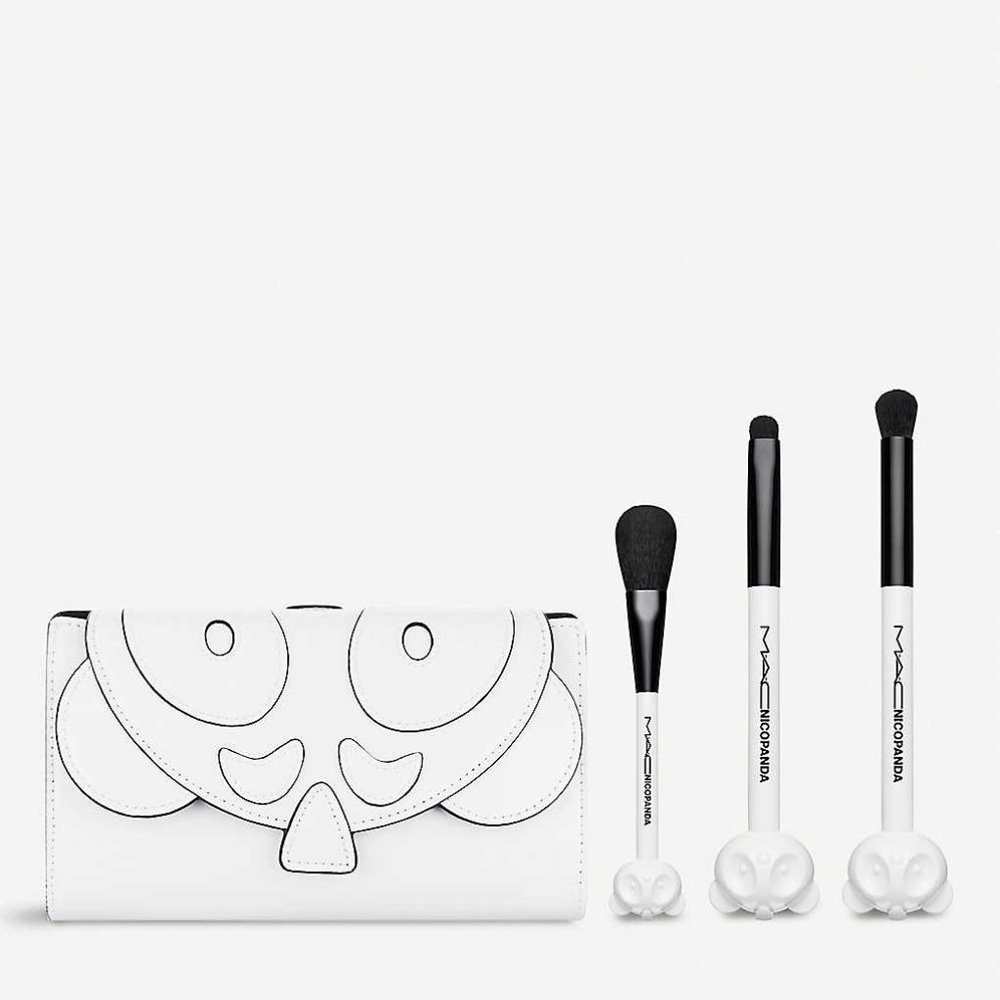 M.A.C Nicopanda Brush Set 3 Brush  Kit Clutch Bag